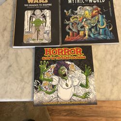 3 ADULT COLORING BOOKS  PLEASE Read Description 