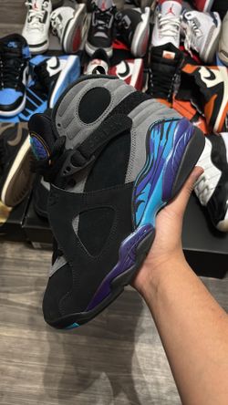 Worn 1x aqua 8s Sz 10.5 og box read description