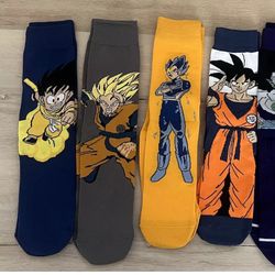 Dragon Ball Z Socks Colorful. 4 Pair For $12