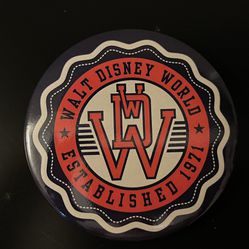 New Walt Disney World WDW 3" Button Pin Established in 1971