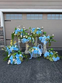 Wedding faux flower arrangement