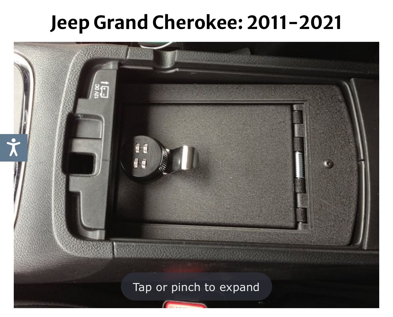 Console Vault- Jeep Grand Cherokee (2011-2021 Models)