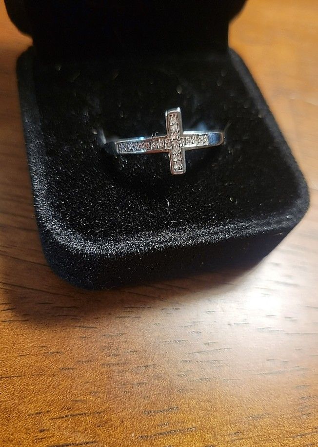 Silver Cross Ring