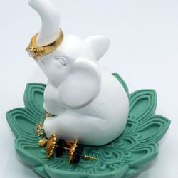 Dalax Ring Holder-Good Luck Elephant-Jewelry Bowl/Stand-Earring/Necklaces