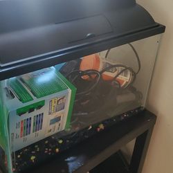 Small fish tank W/ Filter and accessories