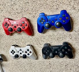 4 PS3 Dualshock 3 Wireless Controllers