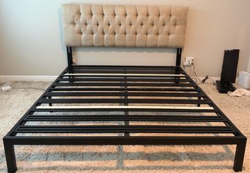 King size Skyline brand Upholstered Tufted Headboard