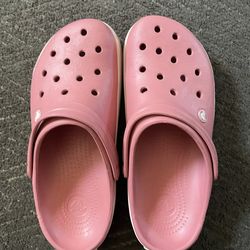 Pink crocs