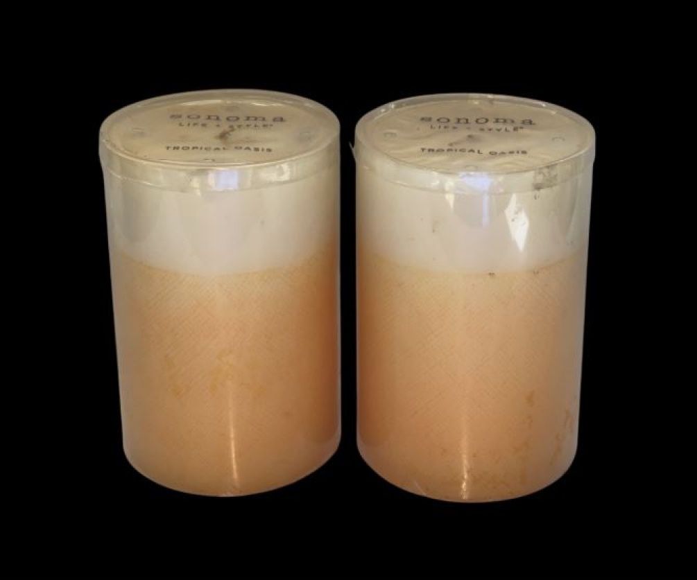 NEW Lot of 2 TROPICAL OASIS Sonoma Pillar Candles