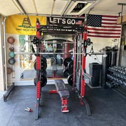 Vesta Fitness PRO SERIES Ultimate Half Rack Functional Trainer w/Smith Machine Bar | 320lb Stack | Gym Equipment | Fitness | Commercial | Squat Rack 