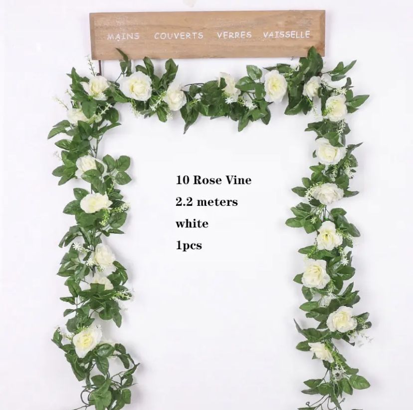 33 flower heads / batches of silk roses ivy, green leaves, used for family wedding decoration, fake leaves diy hanging wreath ar  Message me if you ar