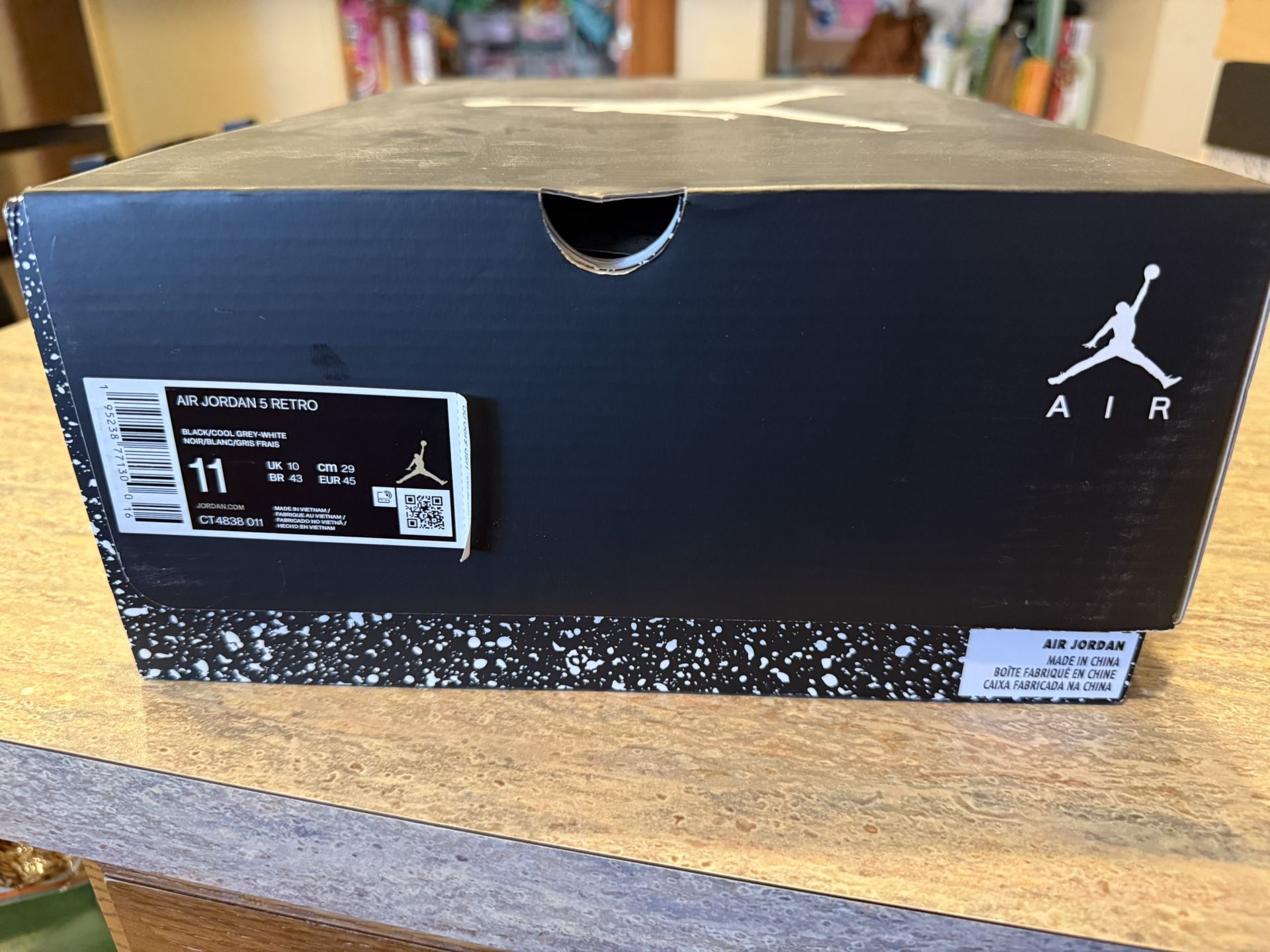 Air Jordan 5 Retro Black/Cool Grey-White