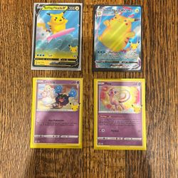 Four 25 Anniversary Pokémon Cards