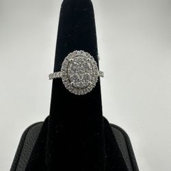 Round Brilliant 14k White Gold Natural Diamond Ring 