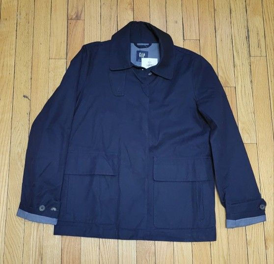 GAP Men's Navy Cotton Blend Jacket - Size M