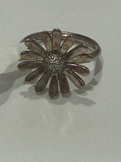 925 silver flower ring