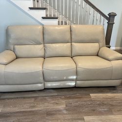 Leather Reclining Sofa 