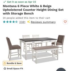 Bob’s Furniture 6-piece High Top Dining set