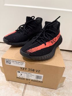 Adidas Yeezy Boost 350 V2 Black/Orange – Size US 7  (best offer)