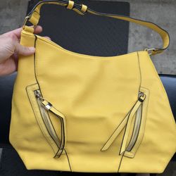 Yellow Leather Women’s Purse Handbag Bag