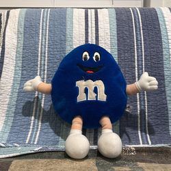 Blue M&M's plush toy