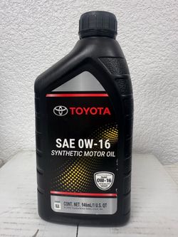 Toyota Genuine OEM 0W-16 Synthetic Motor Oil – 1 Quart