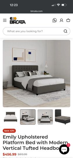Bed frame for a queen size mattress