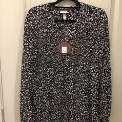 (NEW) Women’s Long Sleeved Blouse Size Large 