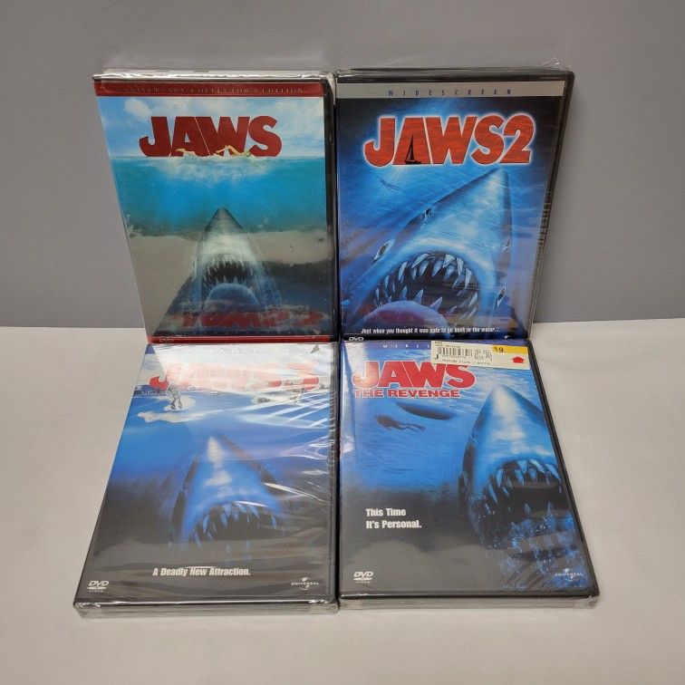 New Jaws 1, 2, 3 & 4 DVD  Movie Set