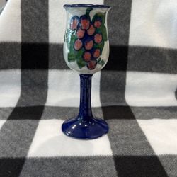Vintage Ceramic Wine Goblet