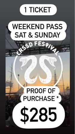 CRSSD WEEKEND PASS