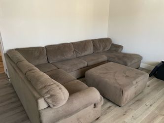 Ashley 3 piece sectional sofa with ottoman