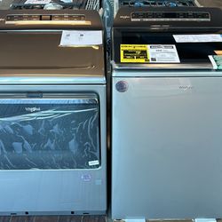 New Open Box whirlpool 5.3 Cu Ft Washer And 7.4 Cu Ft Gas Dryer 