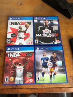 PS4 sports games . 2k18 2k14 fifa16 madden18