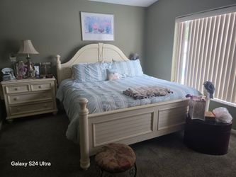 King size bed frame and matching furniture