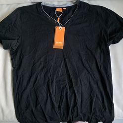 Mens Hugo Boss Size Medium Black Cotton Shirt