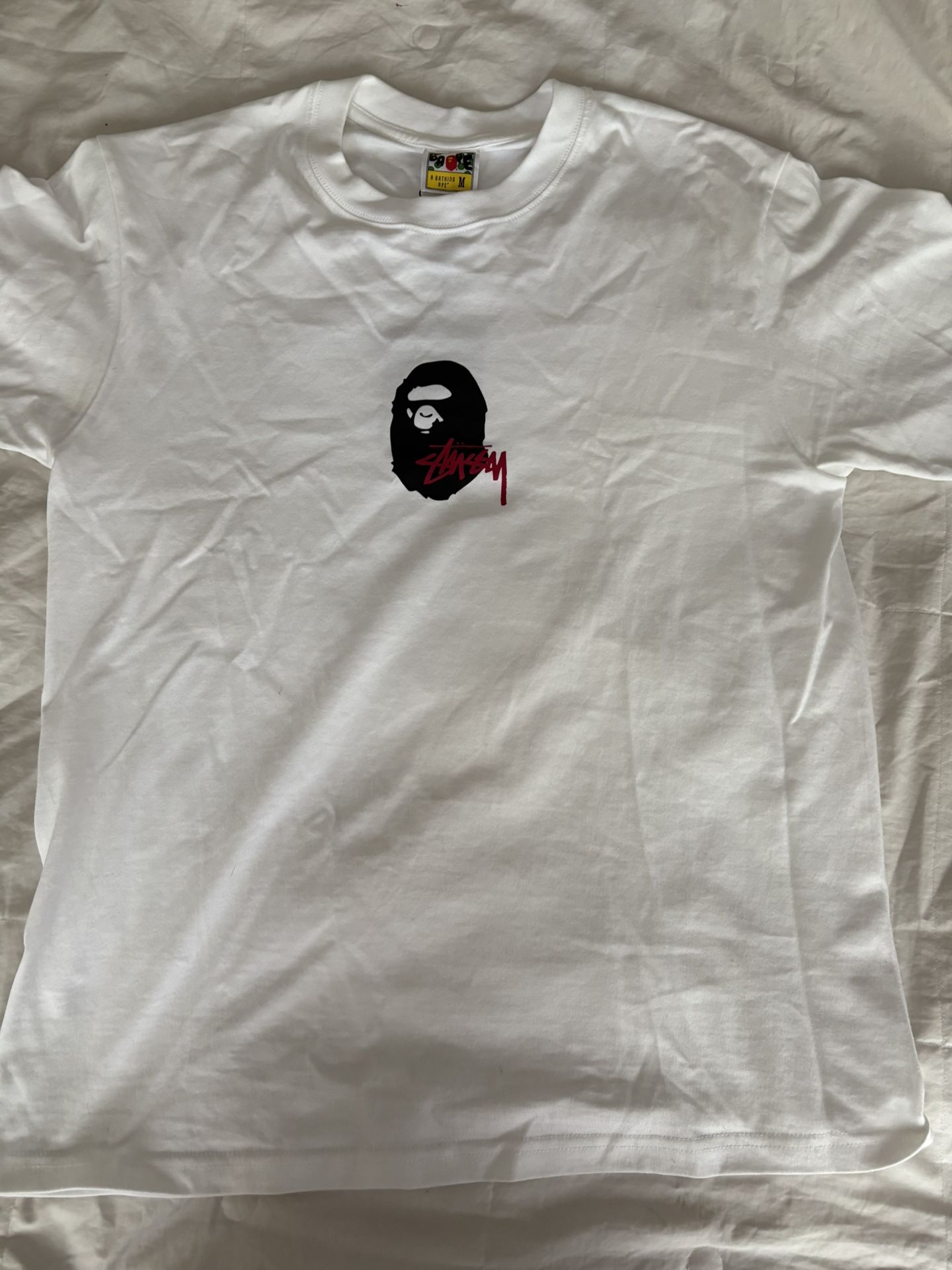 Brand New Bape X Stussy Shirt Size Medium With Tags And Bag