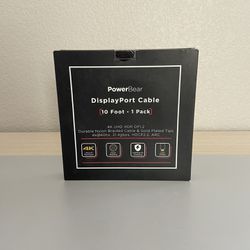 PowerBear DisplayPort Cable 4k (NOT HDMI) 10 FT - Brand New - Solid Build Quality - Low Price