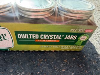 New 12 canning jars with lids 8 oz (half pint)