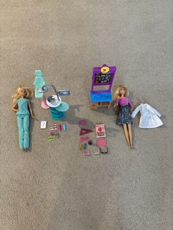 Barbie Dentist Set And Teacher/scientist Set