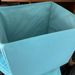 4 Teal Storage Bins 