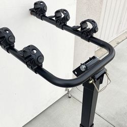 (Brand New) $65 Tilt Folding 3-Bike Hitch Mount Rack Bicycle Carrier for 2” Hitch w/ Straps 110 lbs Max