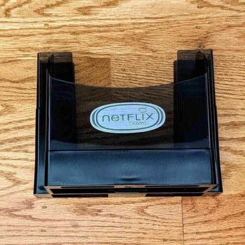 NEW vintage original Netflix.com Netflix Flixrack Flix Rack 4 four DVD movie film flick holder