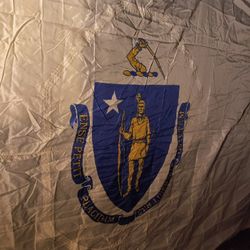 Large State Flag Of Massachusetts 