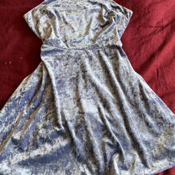 Dusty Blue Suede dress