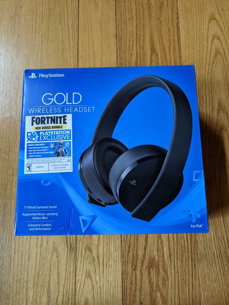 PS4 Gold Wireless Headset - NEW