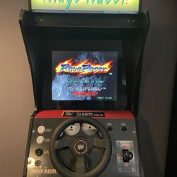 Arcade1Up Ridge Racer Arcade Machine — 5 Games in 1 + Rumble Steering Wheel