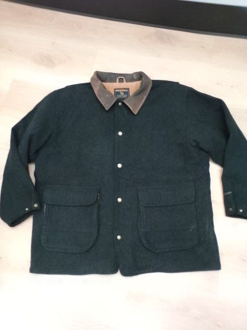 Woolrich Men's Coat Size XL With Leather Collar