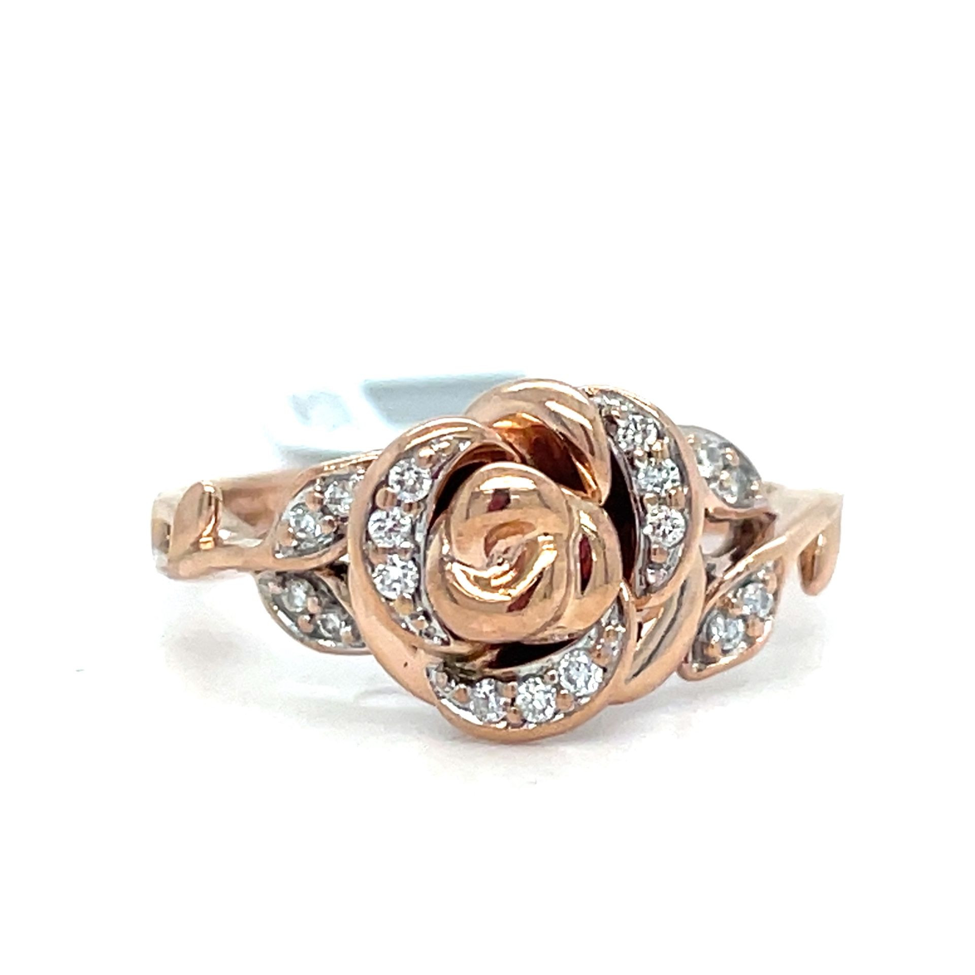 10Kt Rose Gold Rose Ring 3.90g Size 7 190328