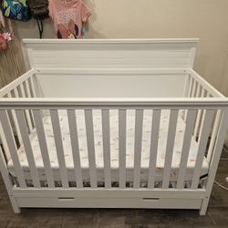 Crib Toddler Bed With Breathable Mattress